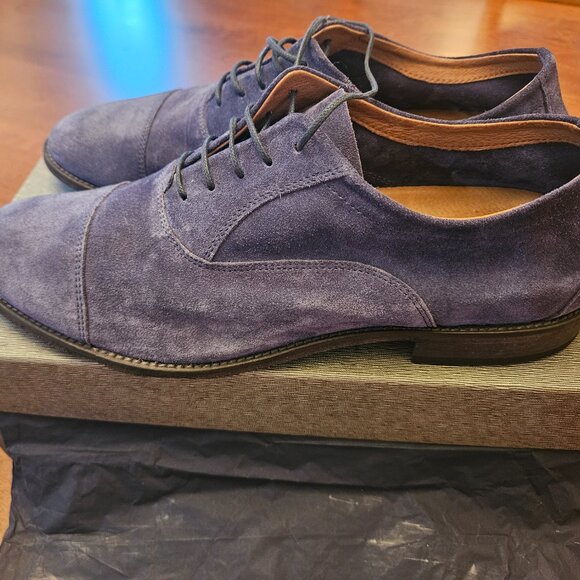 Blue Suede Shoes Bacco Bucci NARDI LEATHER SOLE Size 11 main image 4
